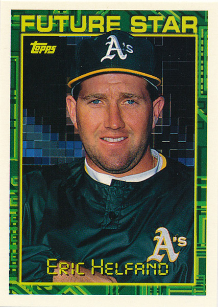 1994 Oakland Athletics A's Eric Helfand #48 Game Issued Green