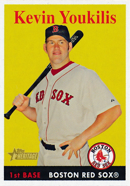 Kevin Youkilis player worn jersey patch baseball card (Boston Red Sox) 2010  Topps Gypsy Queen #GQRKY