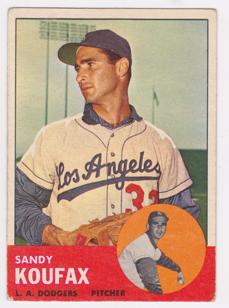 Koufax 1963 Topps Jewish Baseball Museum
